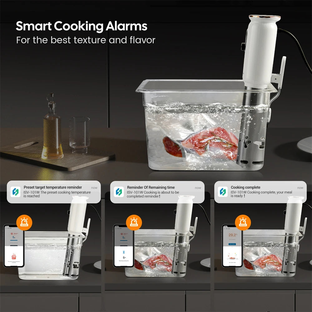 Smart Wi-Fi 1000W Immersion Circulator for Perfect Cooking