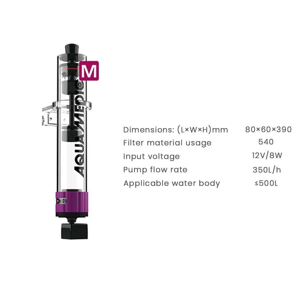 Dual Chamber Aquarium Media Reactor M Size for Coral Tanks