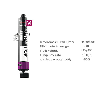 Dual Chamber Aquarium Media Reactor M Size for Coral Tanks