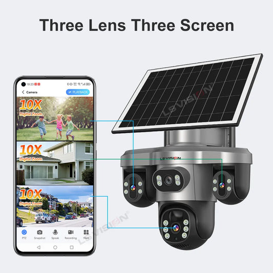 Outdoor Waterproof WiFi Solar Camera 64GB with Night Vision