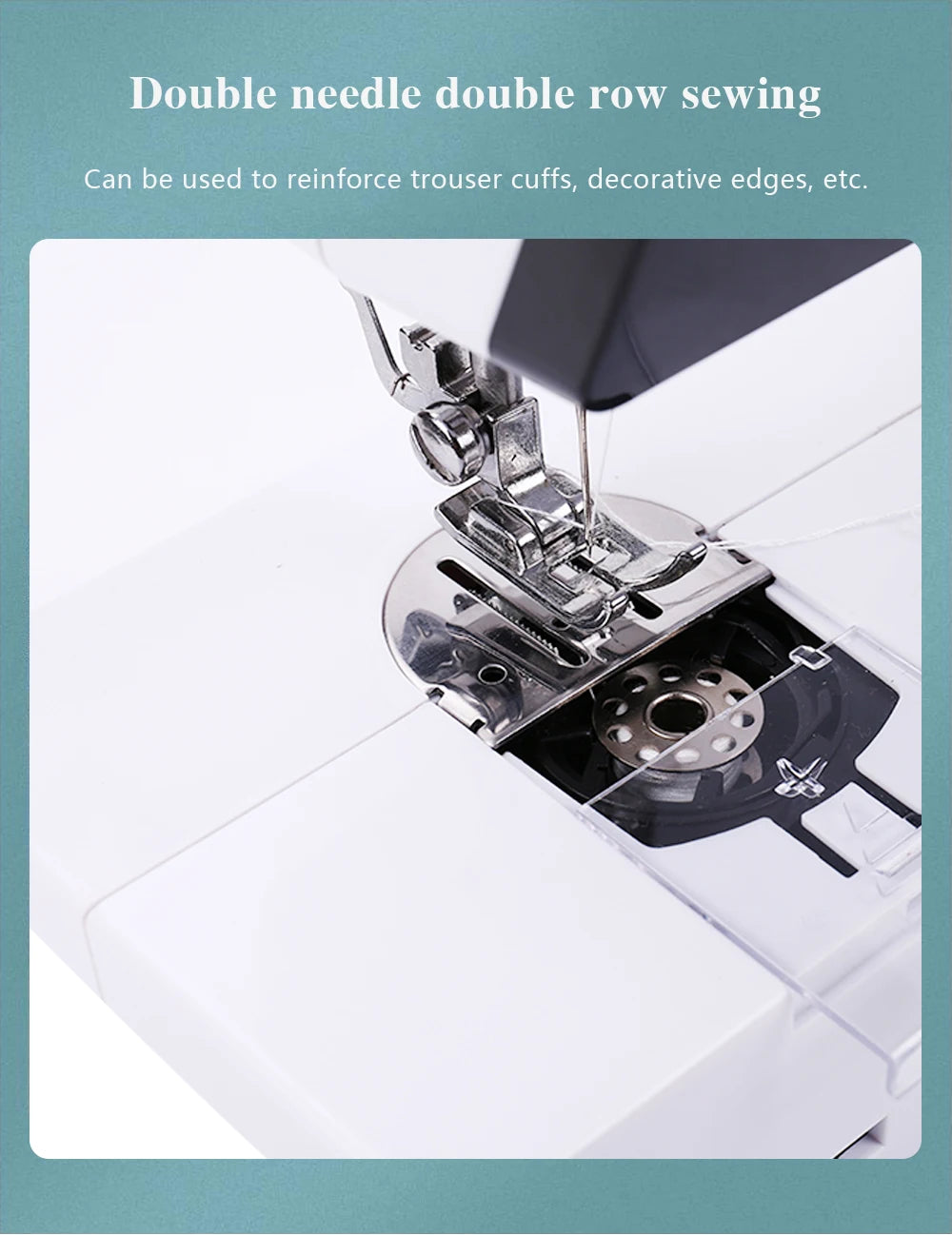 Compact Electric Sewing Machine with Start Button & Accessories