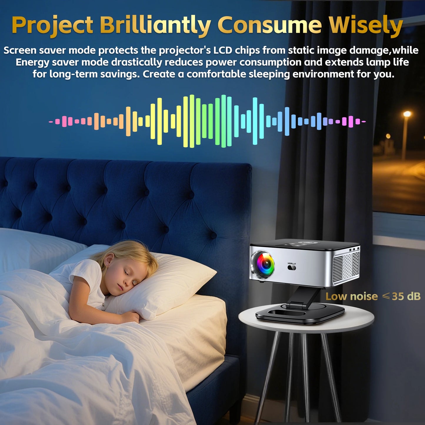 4K Smart Google TV Projector Auto Focus Bracket