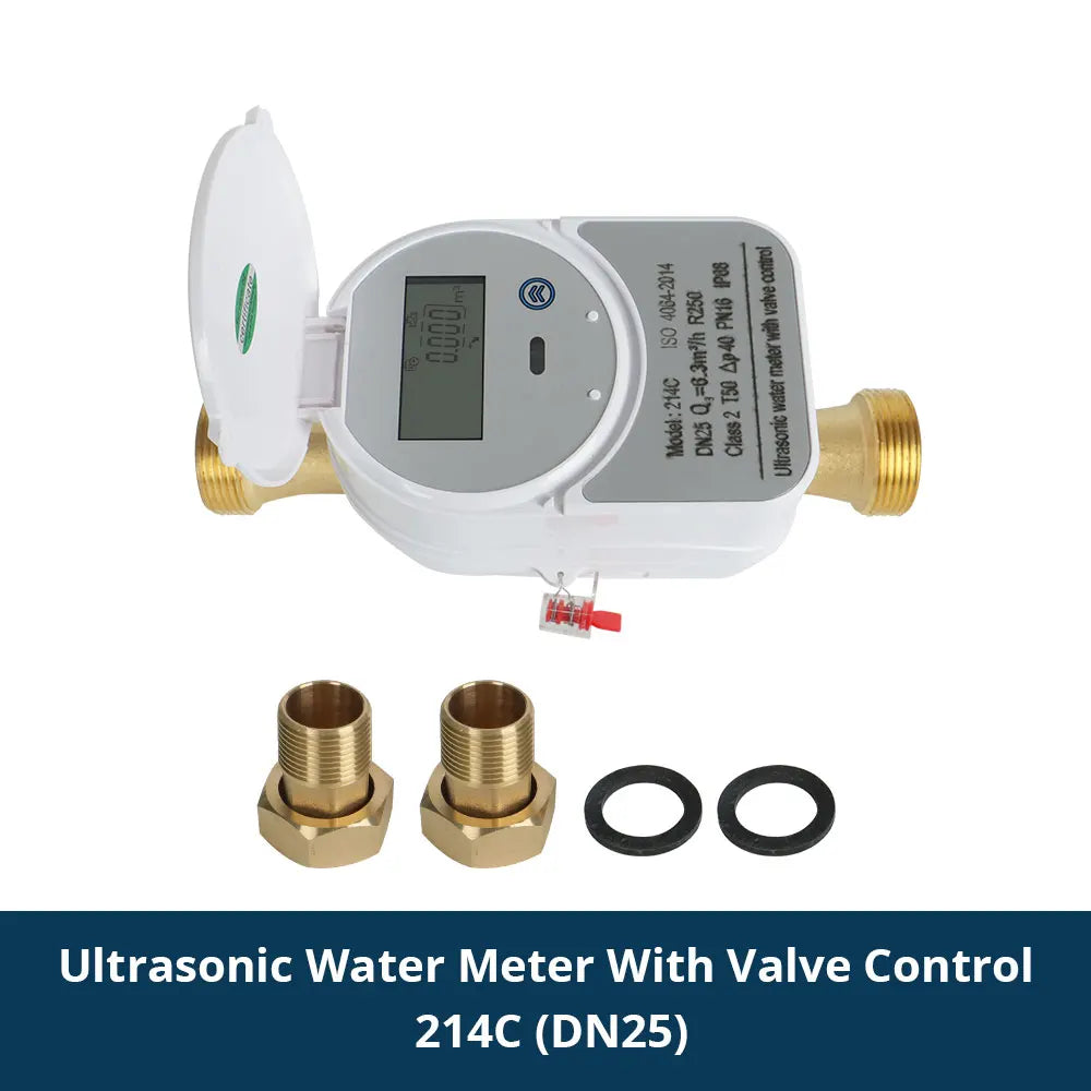 Waterproof Zigbee DN25 Water Flow Meter with LCD Screen