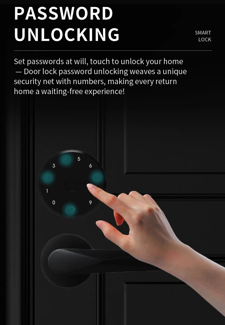 Smart Door Lock Fingerprint Password Bluetooth Keyless Entry