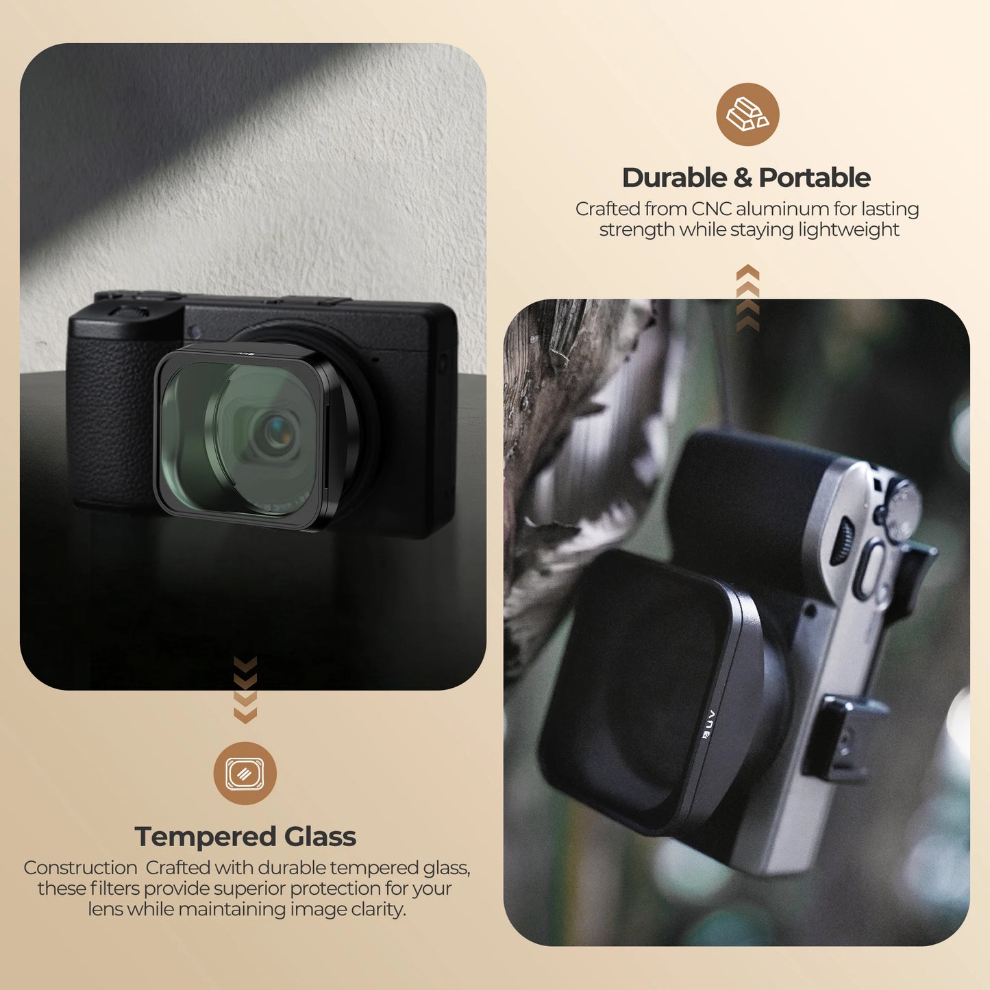 Ricoh GR IV Lens Hood with Magnetic Stackable Filters