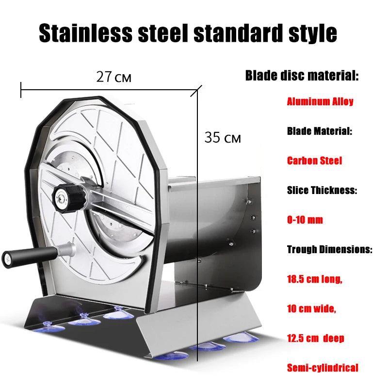 Compact Stainless Steel Slicing Machine for Home Use
