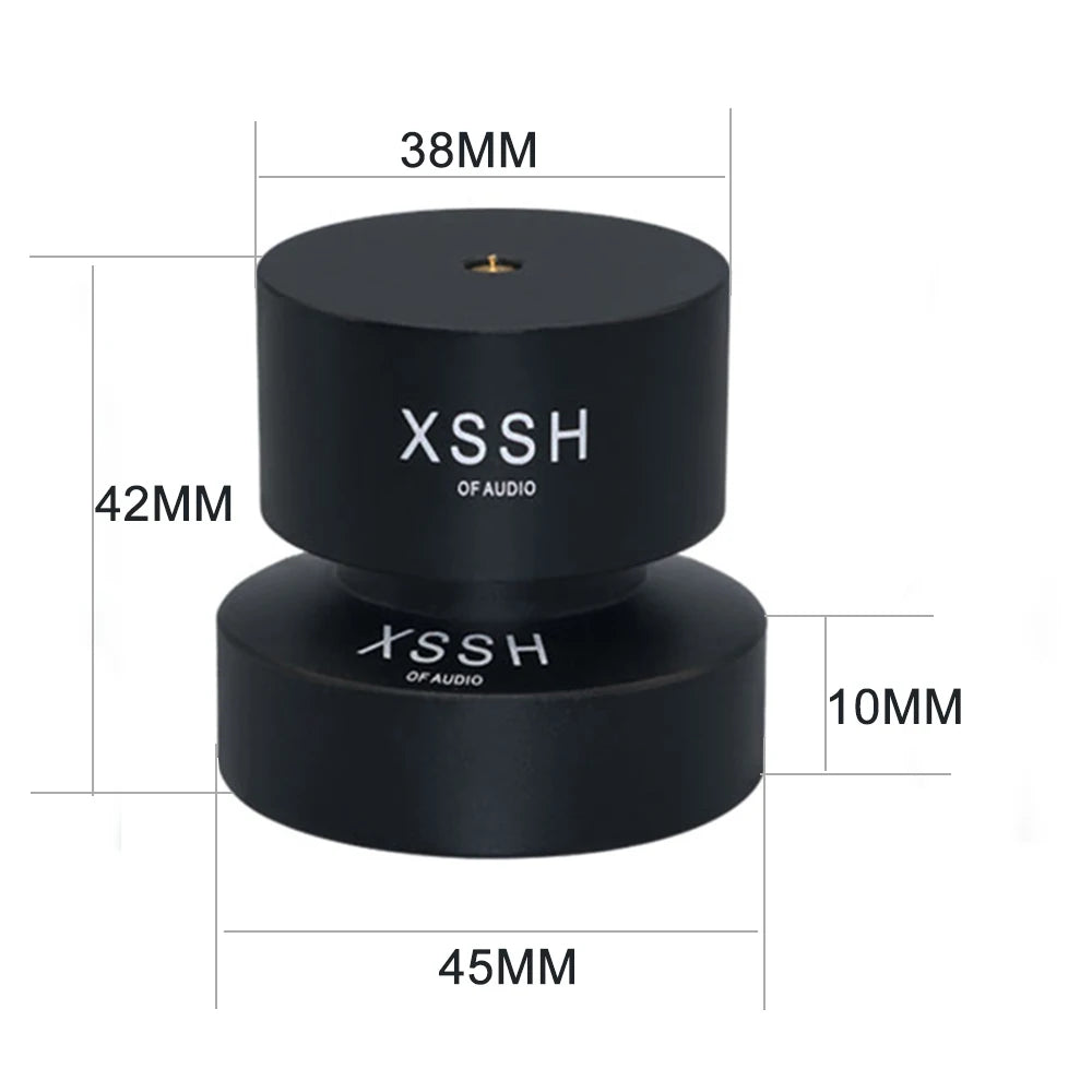 8-Piece Aluminium Speaker Isolation Feet Shock Absorber Spikes