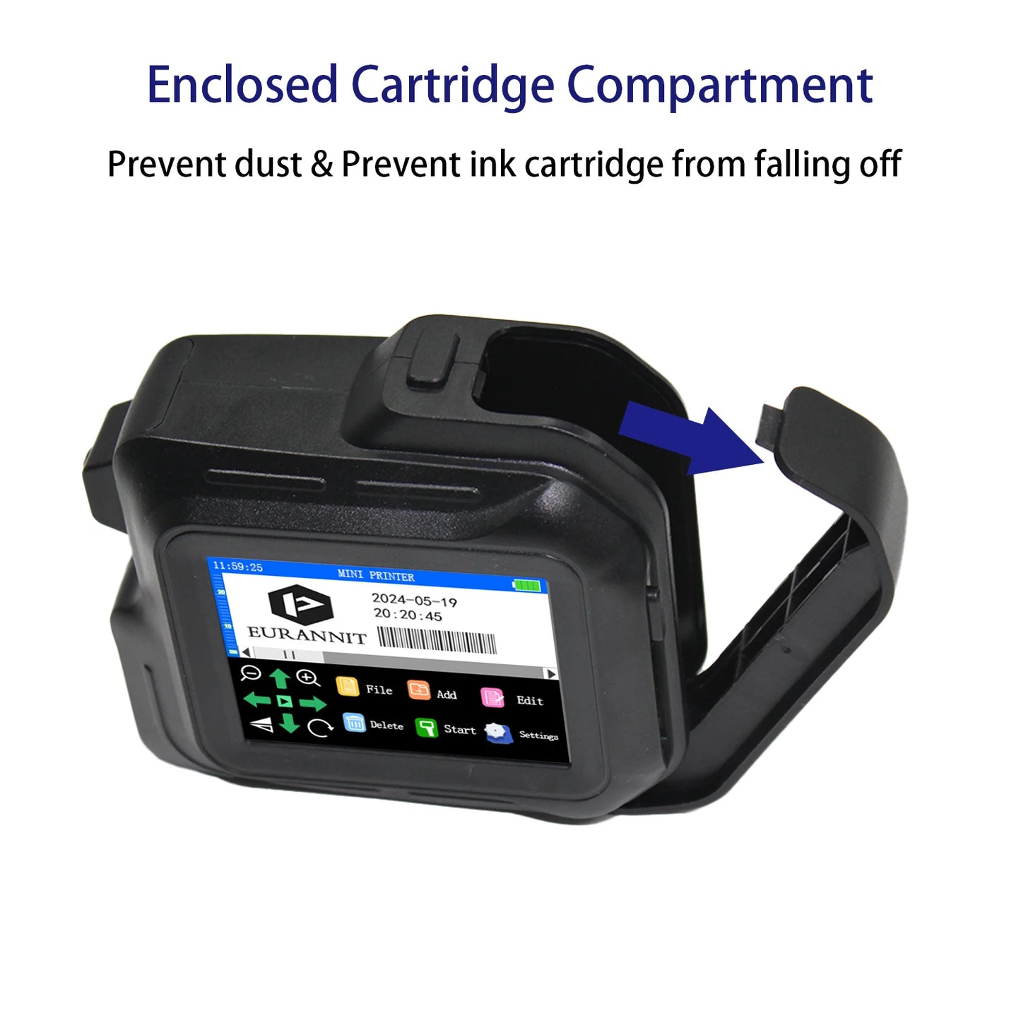 Portable Mini Inkjet Printer 2.8 Inch Touchscreen for Labels
