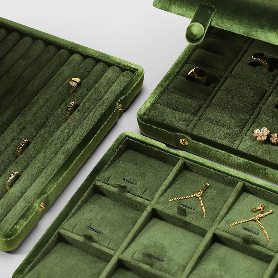 Large Velvet Jewellery Organiser Case for Collectors