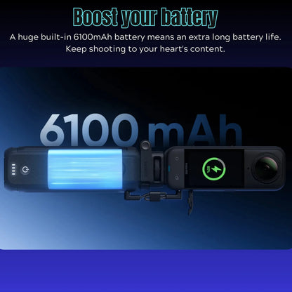 Insta360 X5 Foldable Power Handle Built-in 6100mAh Battery