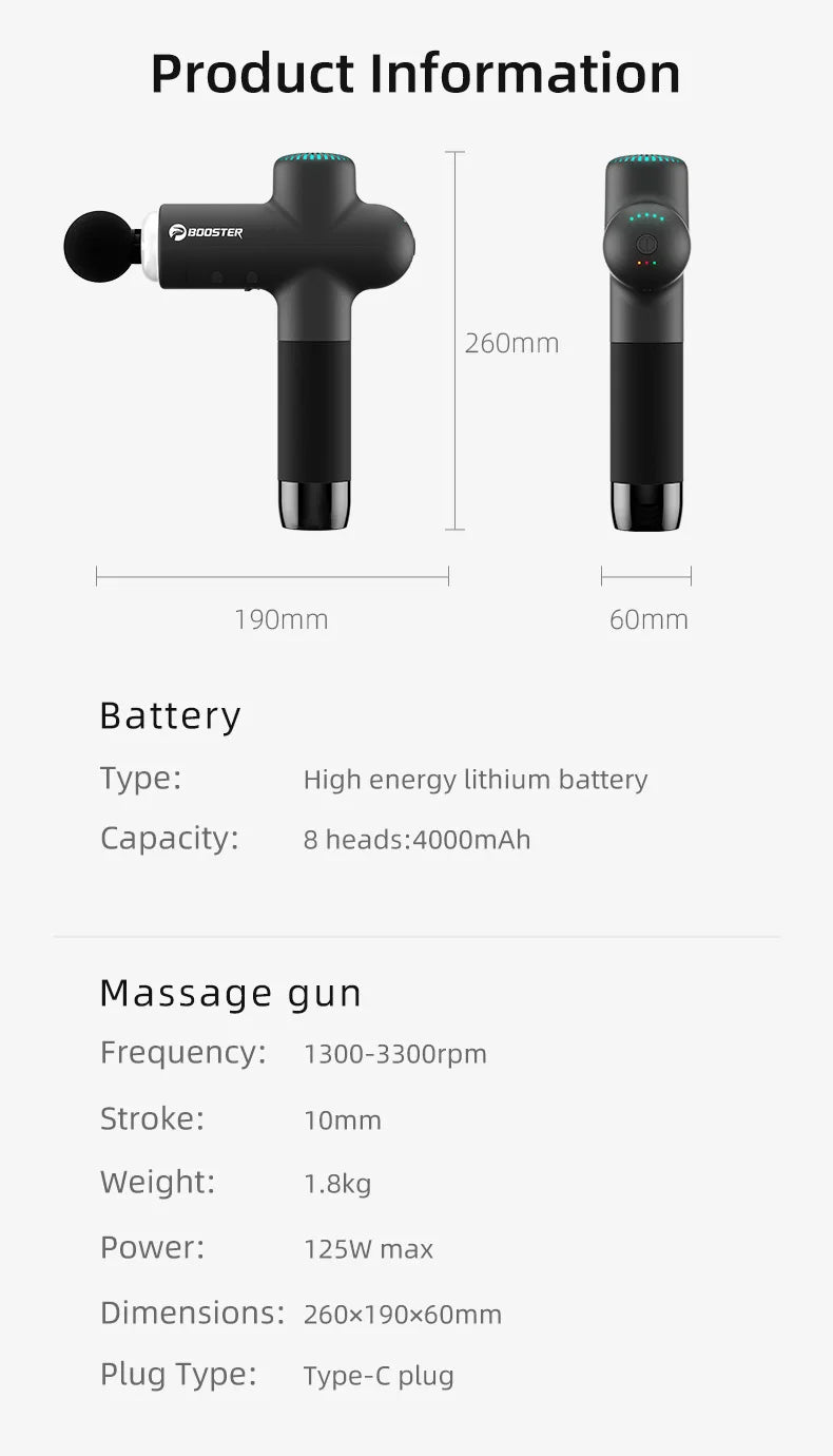 7.4V Electric Massage Gun Deep Muscle Relaxation
