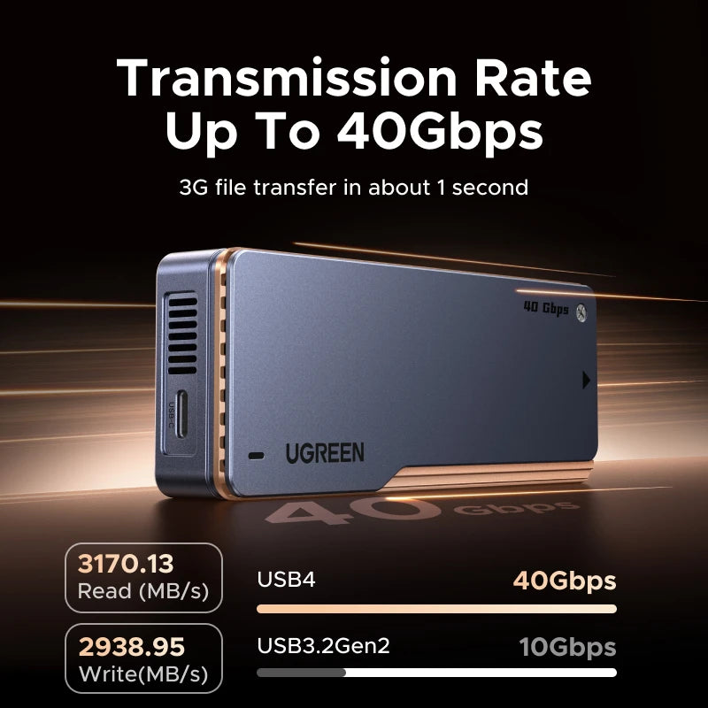 40Gbps NVMe SSD Enclosure with USB4 and Thunderbolt