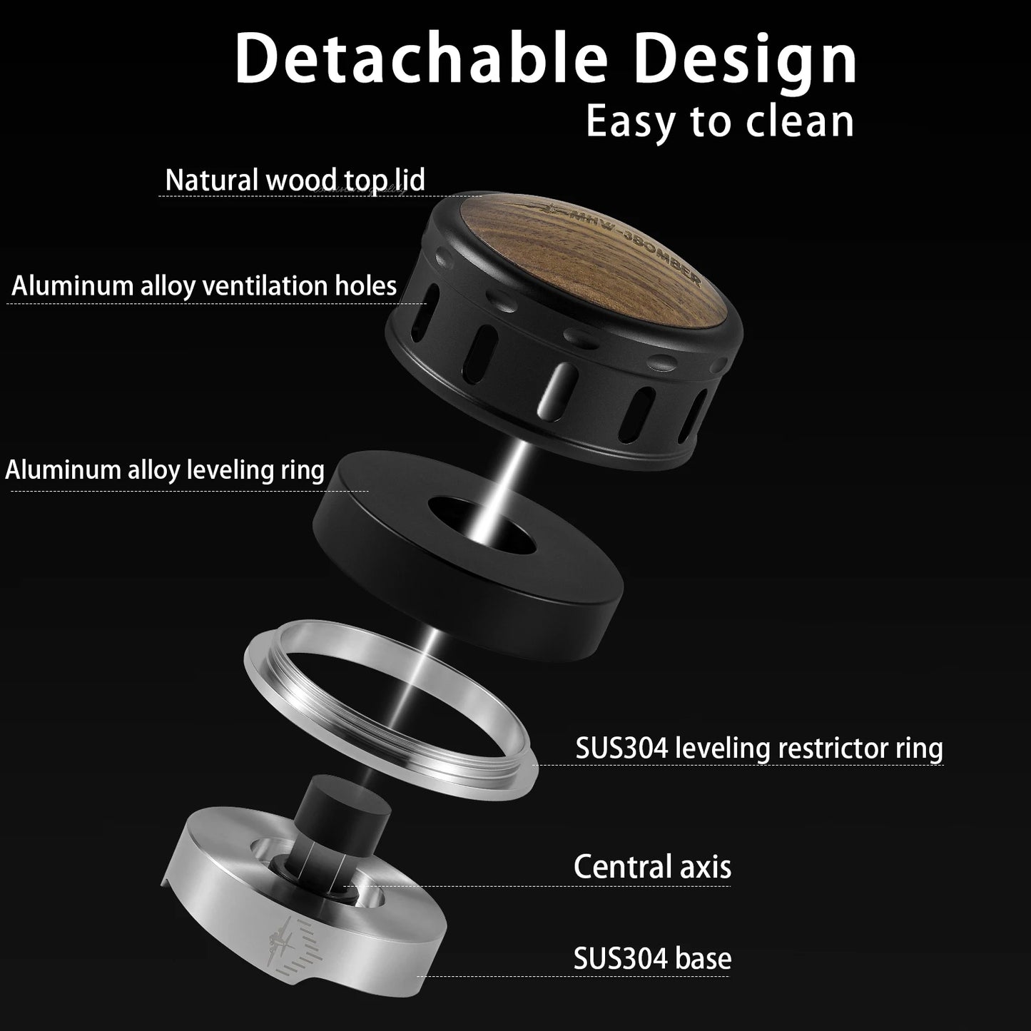 Adaptive 51mm Espresso Distributor with Air Hole