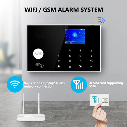 Smart WiFi GSM Home Alarm System Kit Alexa Compatible