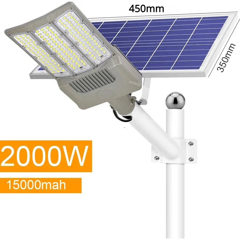 2000W Solar Street Light with Remote Control Waterproof