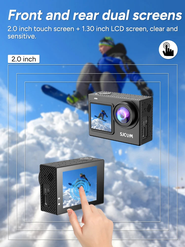 4K Action Cam with 6-Axis Stabilisation and Dual Display