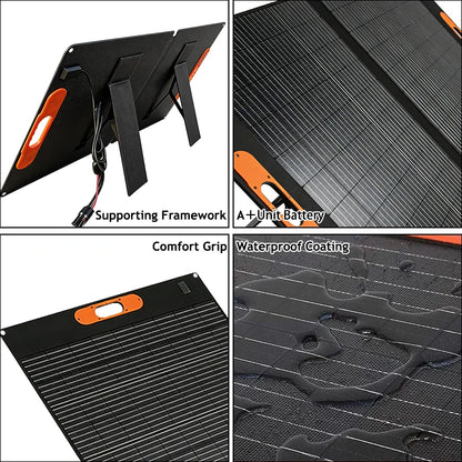 Portable 100W Solar Panel 5-in-1 Power Station Cable