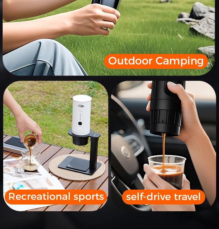 Wireless Travel Coffee Machine 3 Piece Espresso Kit