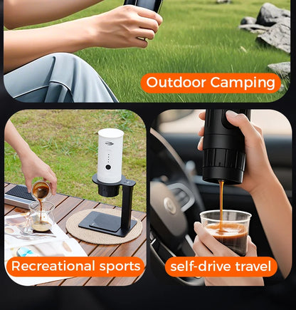 Wireless Travel Coffee Machine 3 Piece Espresso Kit