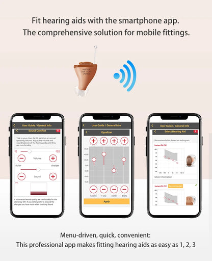 Digital CIC Hearing Aid Left Ear 8-Channel Adjustment