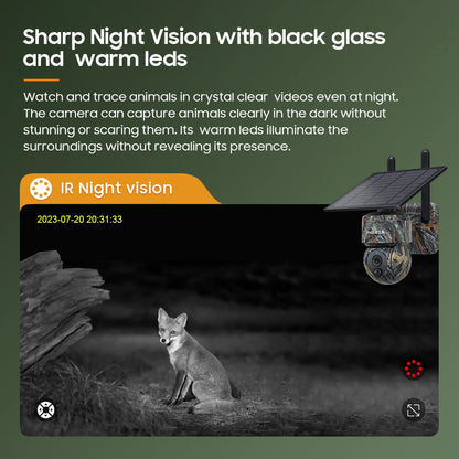 5MP Solar Security Camera WiFi Outdoor PIR Night Vision