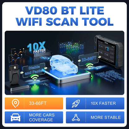 D80 BT LITE Bi-Directional ECU Diagnostic Tool Wireless