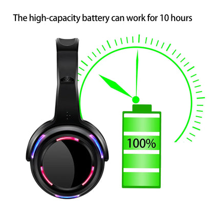 15 Wireless LED Headphones for Multi-Channel Silent Disco