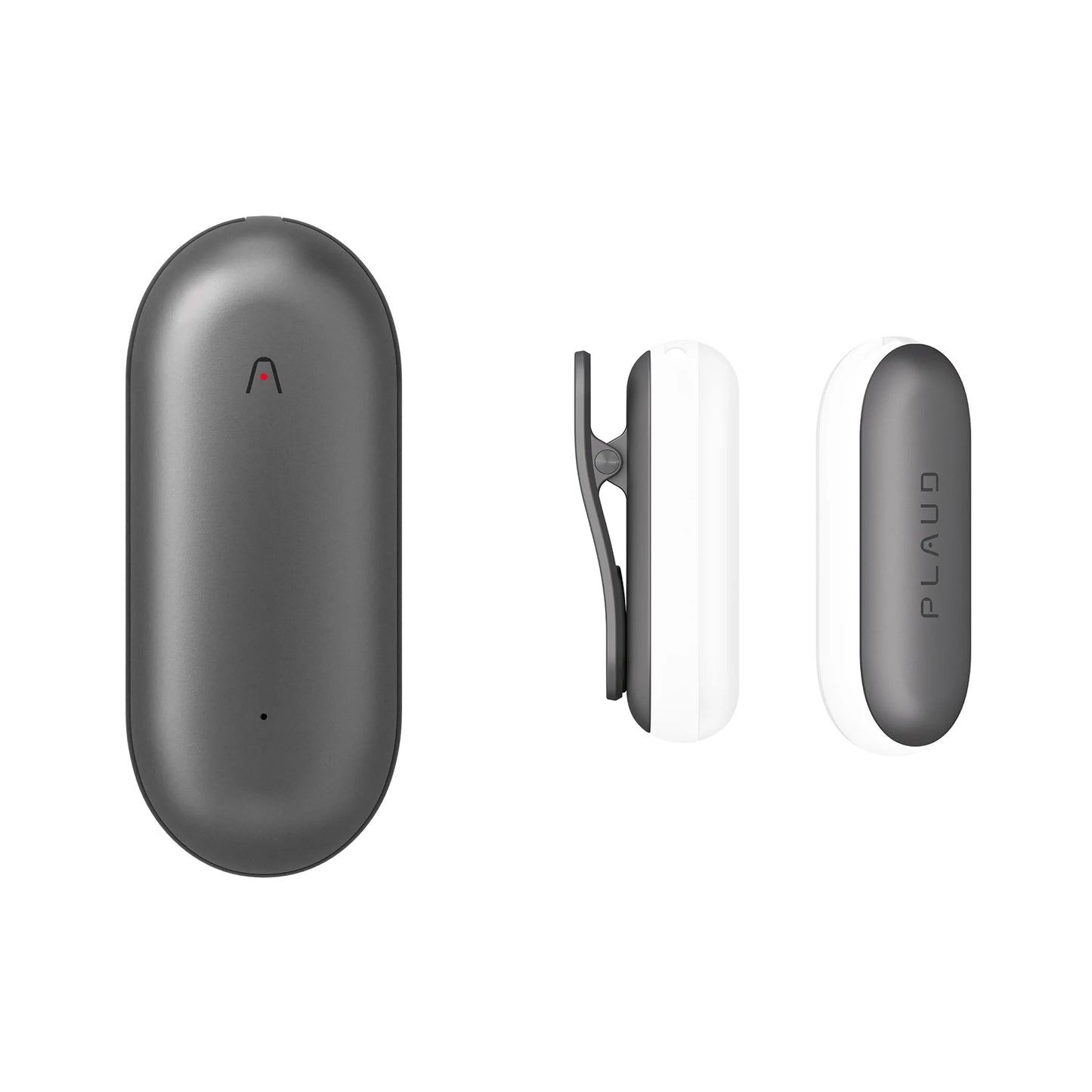 Black Wearable AI Voice Recorder with Smart Transcription