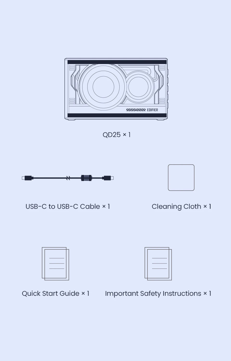 Bluetooth 6.0 Tabletop Speaker with Hi Res Audio 25W