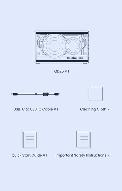 Bluetooth 6.0 Tabletop Speaker with Hi Res Audio 25W
