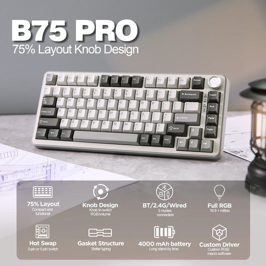 Milk Linear 82-Key Hot Swap Wireless Gaming Keyboard RGB