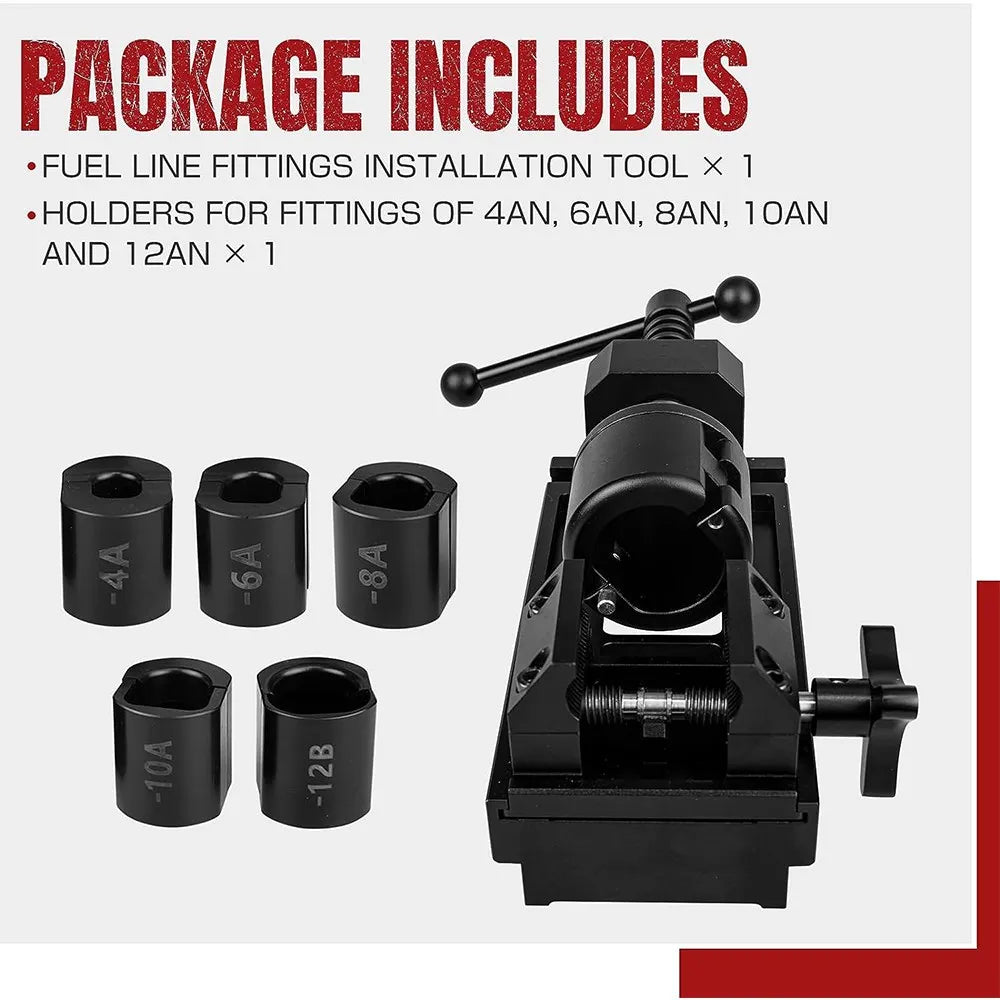 Fuel Line Fitting Installation Tool Kit 4AN-12AN
