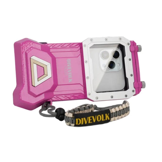 60m Waterproof Phone Diving Case 4K HD Pink