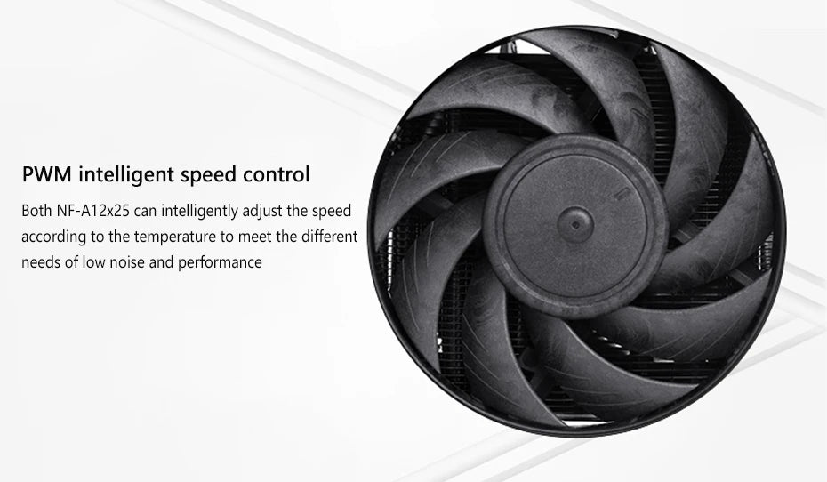 Black Tower CPU Cooler 7 Heatpipes Dual 120mm Fans