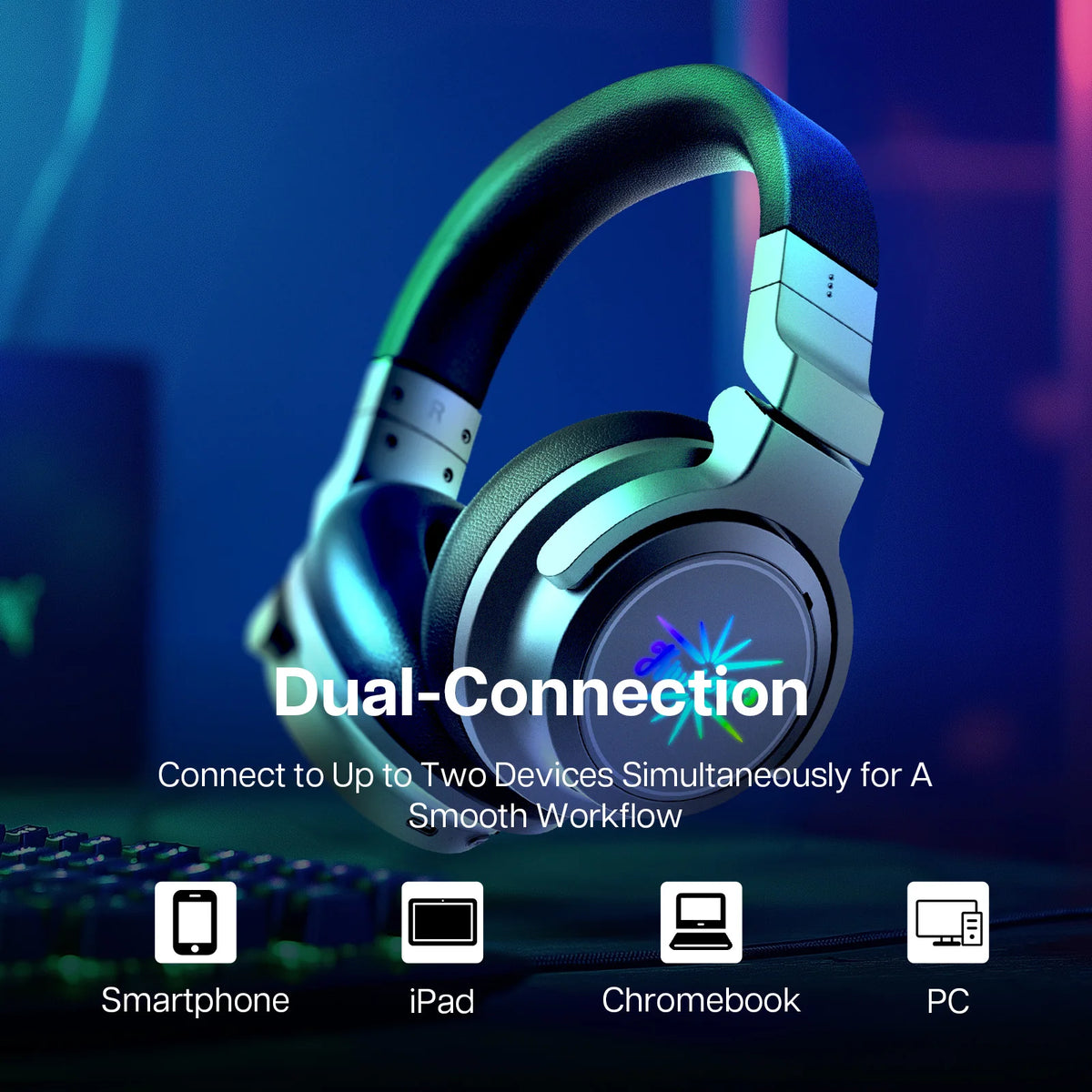 Wireless ANC Headphones with Coaxial Drivers Bluetooth & Wired