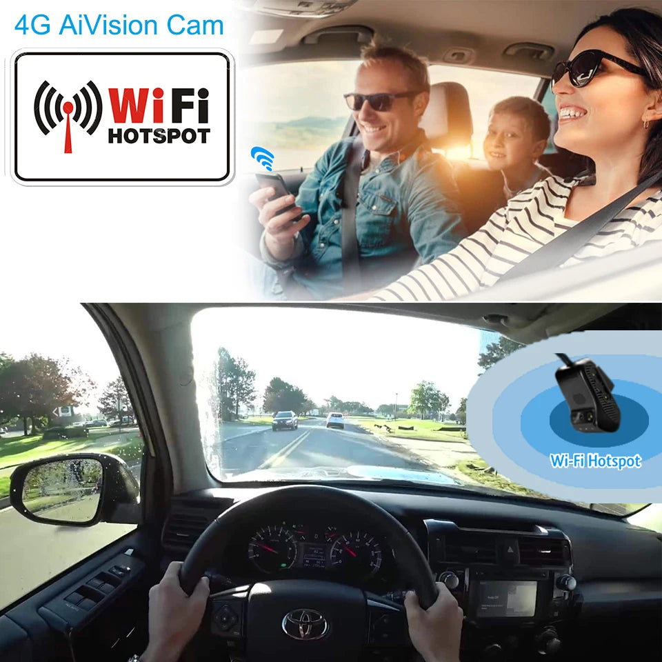 JIMI JC400P GPS Dash Camera  Dual Lens Front & Cabin View