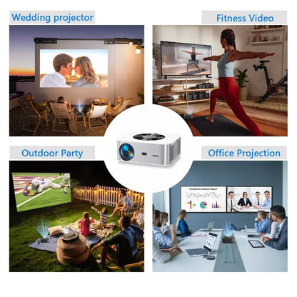 Portable 8K Home Theater Projector Android with Bluetooth 5.2