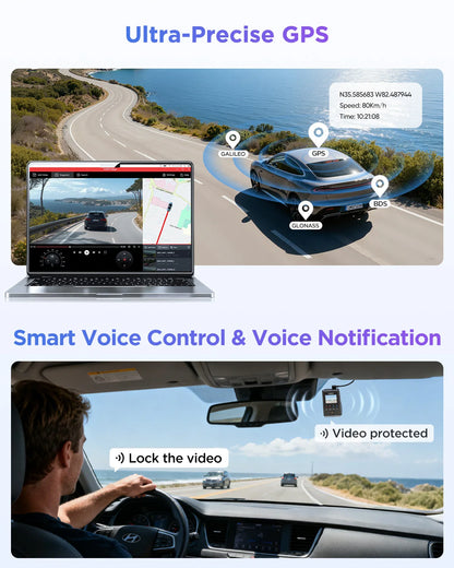 4K HDR Mini Dash Cam with CPL Lens and 64GB