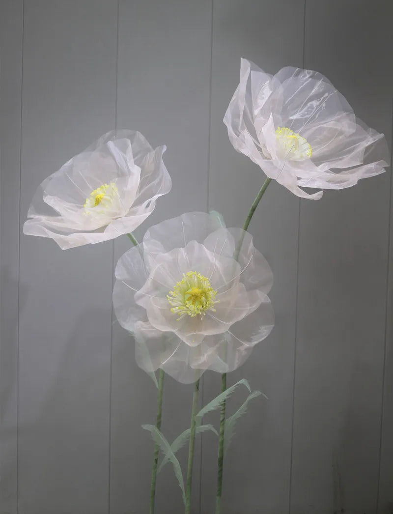 Tall Artificial Poppy Flower 180cm Wedding Garden Decoration