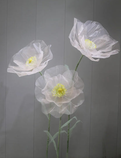 Tall Artificial Poppy Flower 180cm Wedding Garden Decoration