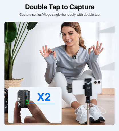 Wireless Lavalier Lapel Microphone for iPhone & Android