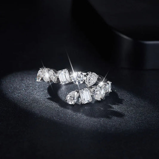 Pear Shaped Moissanite Ring 2.6ct Size 6.5