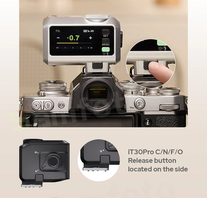 Pocket TTL Camera Flash 2.4G Wireless Touchscreen Sony