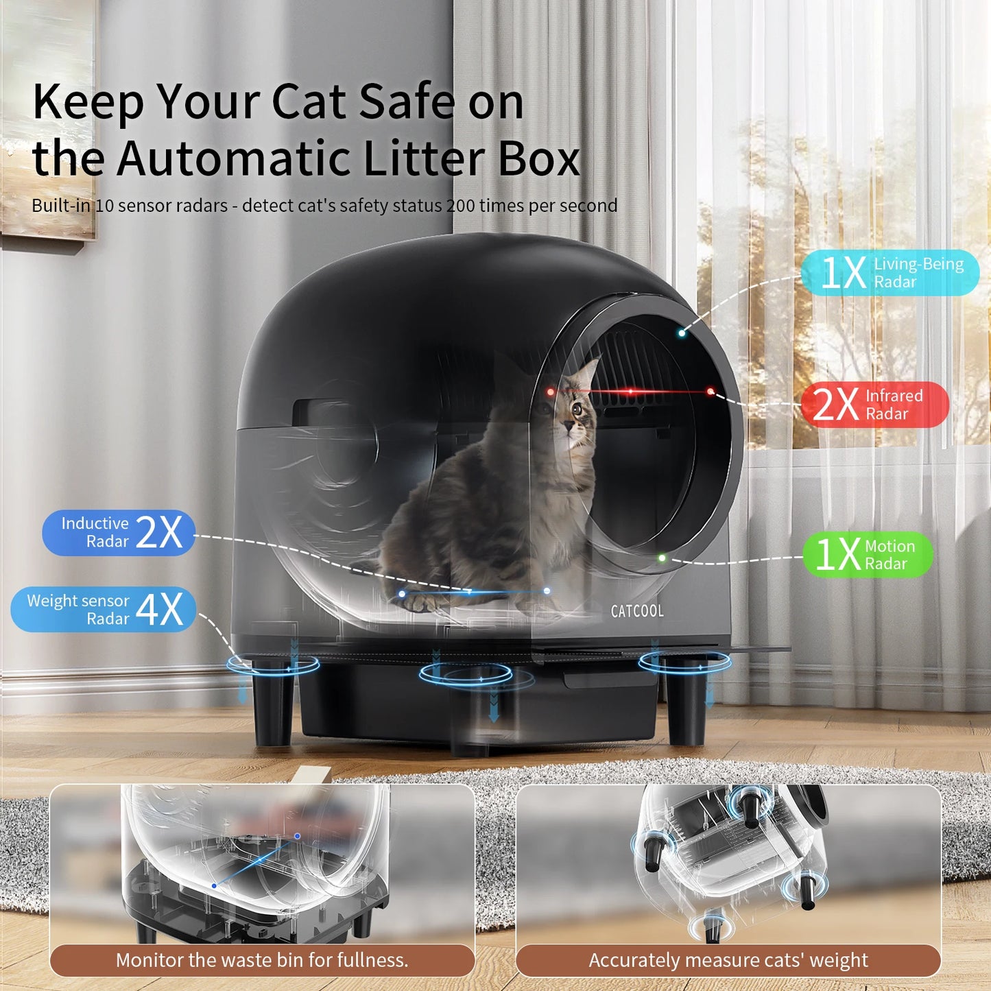 Automatic Self-Cleaning Cat Litter Box 110L Smart Toilet