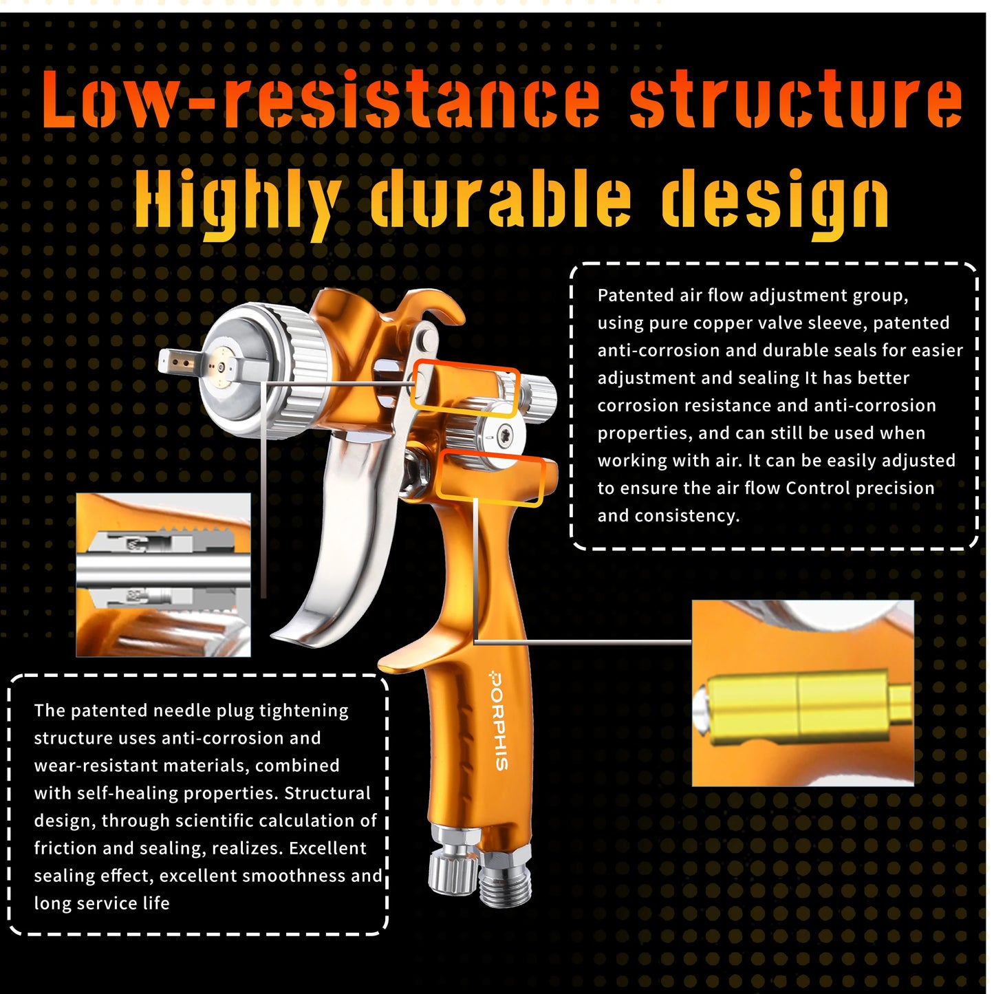 Precision Mini LVLP Spray Gun 1.0mm