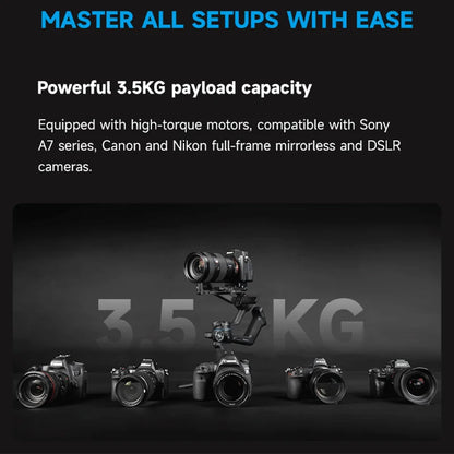 Heavy Duty Camera Gimbal Stabiliser with Grip Handle