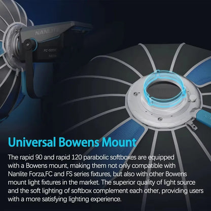 120cm Parabolic Softbox Bowens Mount Studio Light