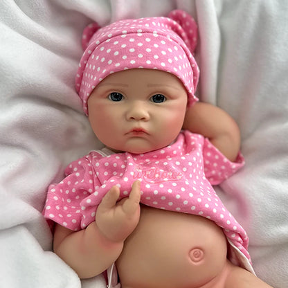 45cm Lifelike Silicone Reborn Baby Doll Painted