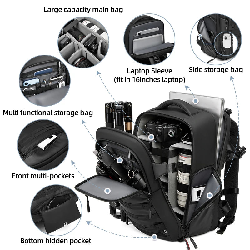 Professional Camera Backpack with Tripod & Drone Storage