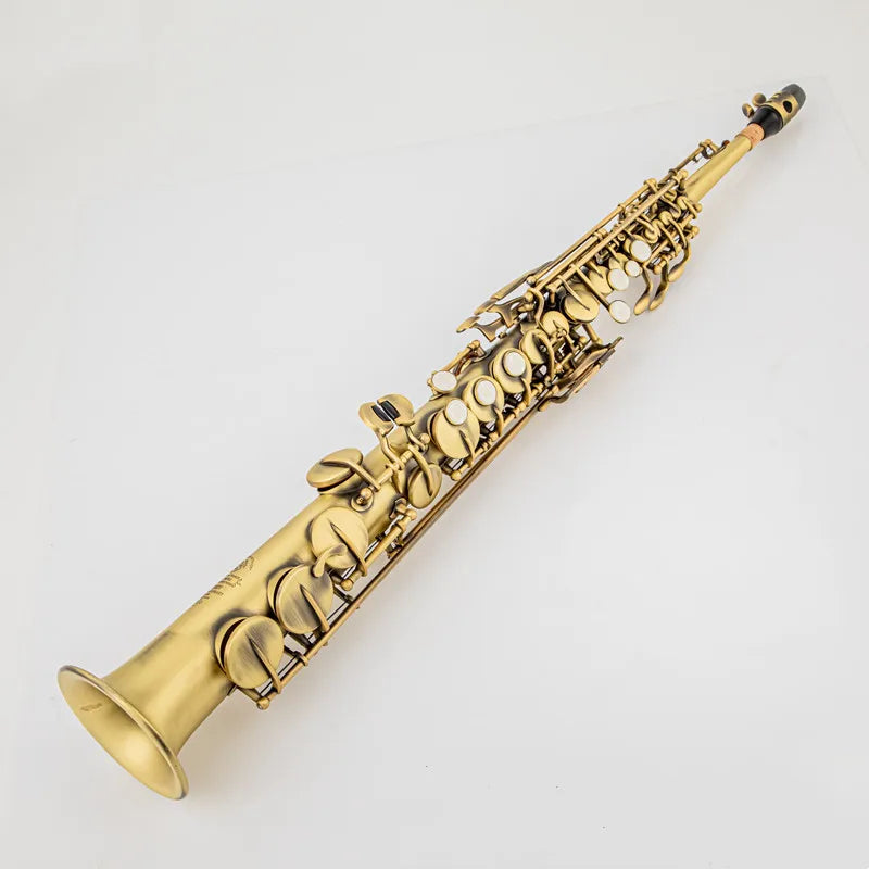 Professional B-Flat Soprano Saxophone Bronze with Mouthpiece Reeds